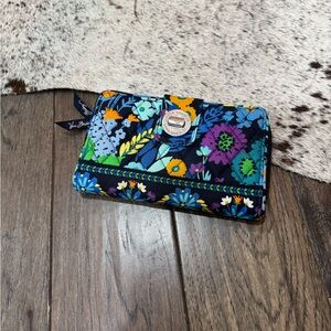 Vera Bradley Turnlock Wallet in Midnight Blues